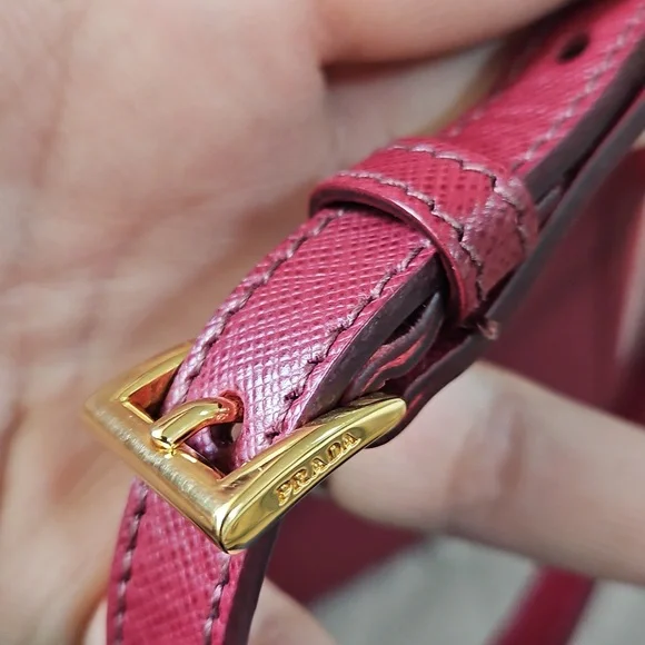 Prada Burgundy Leather Tote Bag - Picture 12 of 13